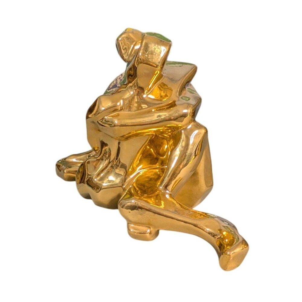 Jaru 1976 Gold Ceramic Lovers Sculpture - Picture 2 of 16